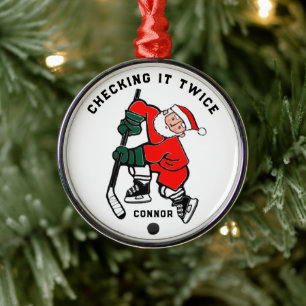 Hockey Christmas Collectible Metalen Ornament