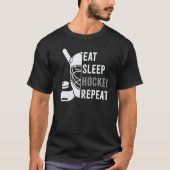 Hockey Christmas Sleep  For Teen Adult Men Women X T-shirt (Voorkant)