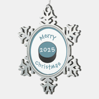 #hockey Christmas tree decoration Tin Sneeuwvlok Ornament