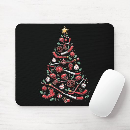 Hockey Christmas Tree  Muismat (Met muis)