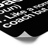 Hockey Coach Definitie Sport Grappige Trainer Inst Poster (Hoek)