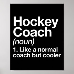 Hockey Coach Definitie Sportplezier Trainer Instru Poster