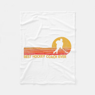 Hockey Coach Ever Ice Hockey Team Coach Retro Fleece Deken