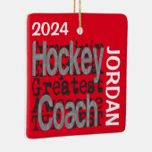 Hockey Coach Extraordinaire CUSTOM Keramisch Ornament (Rechts)