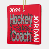 Hockey Coach Extraordinaire CUSTOM Keramisch Ornament (Links)