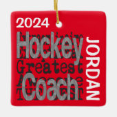 Hockey Coach Extraordinaire CUSTOM Keramisch Ornament (Voorkant)