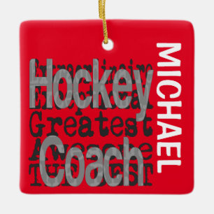 Hockey Coach Extraordinaire CUSTOM Keramisch Ornament