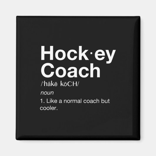 Hockey Coach Fun Sport Coaching Definition Magneet (Voorkant)