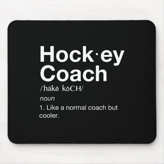 Hockey Coach Fun Sport Coaching Definition Muismat (Voorkant)