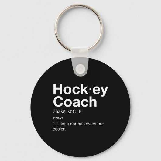 Hockey Coach Fun Sport Coaching Definition Sleutelhanger (Voorkant)