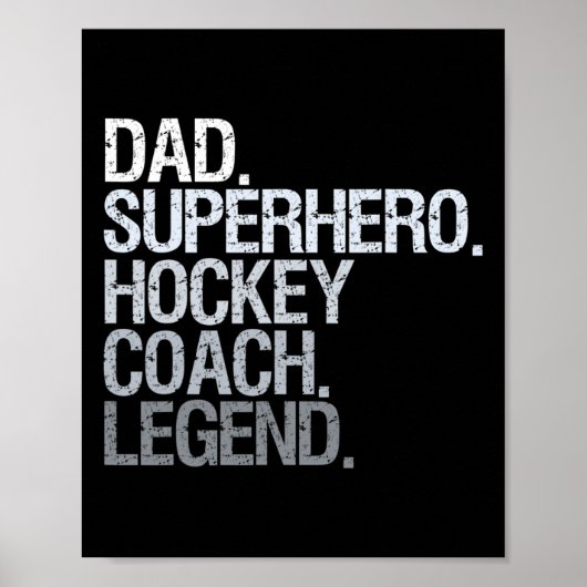 Hockey coach IJshockey Speler Gift 1 Poster (Voorkant)