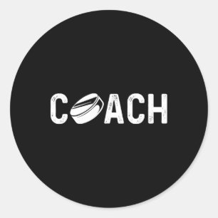 Hockey Coach IJshockey Speler Gift 2 Ronde Sticker