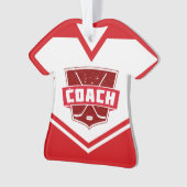 Hockey Coach,  naam & nummer Jersey Ornament (voorkant)