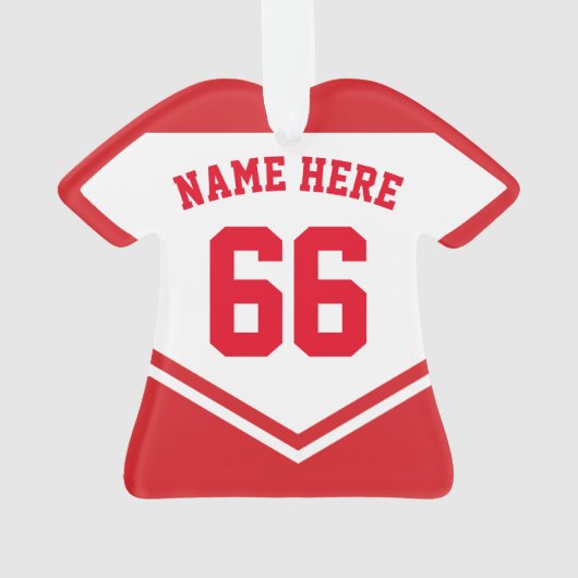 Hockey Coach,  naam & nummer Jersey Ornament (achterkant)