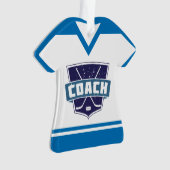 Hockey Coach Name & Number Jersey Ornament (voorkant)