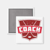 Hockey Coach Retro Style Shield Magneet (Voorkant / Achterkant)