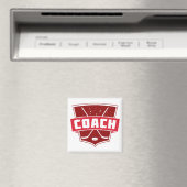 Hockey Coach Retro Style Shield Magneet (Insitu (Vaatwasser))