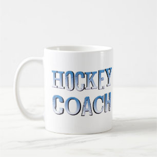 Hockey Coach Ruw Blauw Tekst Koffiemok