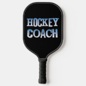 Hockey Coach Ruw Blauw Tekst Pickleball Paddle (Achterkant)