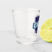 Hockey Coach, Shield, Blue, Shot Glas (Links)