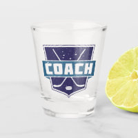 Hockey Coach, Shield, Blue,