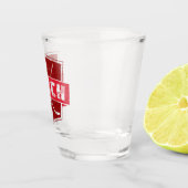Hockey Coach Shield, Red Shot Glas (Rechts)