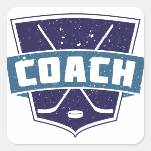 Hockey Coach Shield Stickers