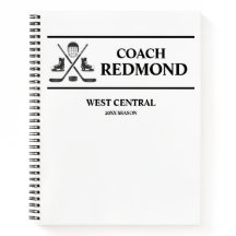 Hockey Coach Spiraal Notebook