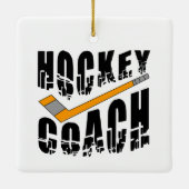 Hockey Coach Stick Keramisch Ornament (Achterkant)