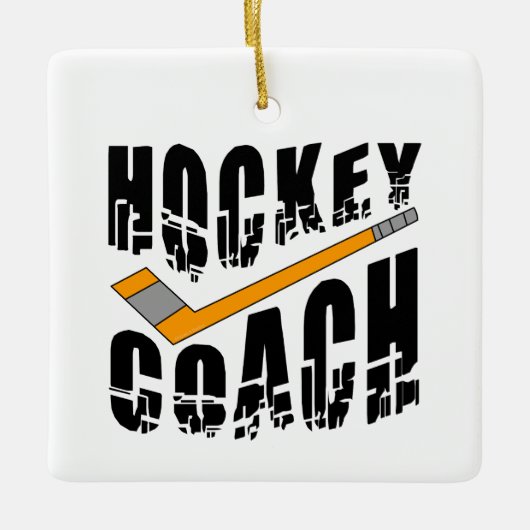 Hockey Coach Stick Keramisch Ornament (Voorkant)