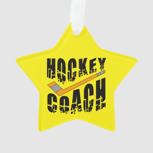 Hockey Coach Stick Ornament (achterkant)