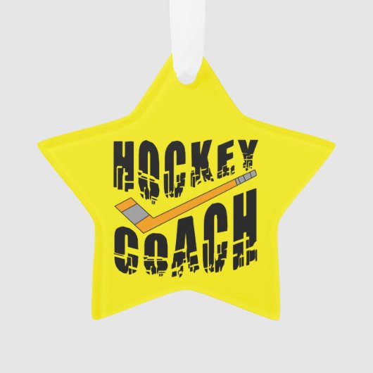 Hockey Coach Stick Ornament (voorkant)