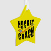 Hockey Coach Stick Ornament (voorkant)