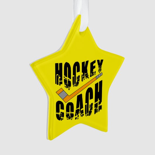 Hockey Coach Stick Ornament (voorkant)