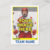 Hockey Collectible Trading Kaart | Geel Contactkaartje (Voorkant)