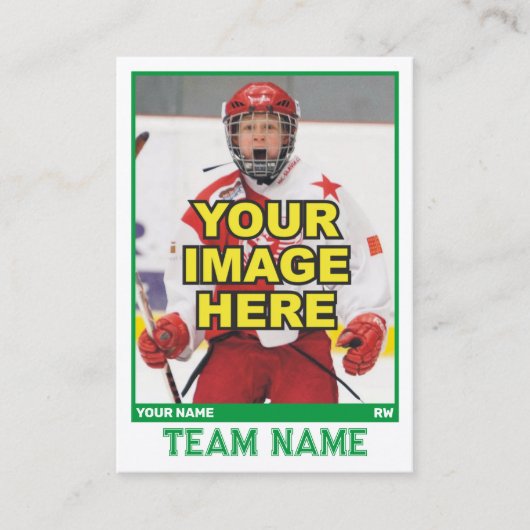 Hockey Collectible Trading Kaart | Kelly Green Contactkaartje (Voorkant)