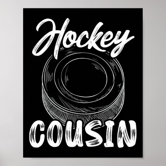 Hockey Cousin Mannen Ice Hockey Player Goalie Fami Poster (Voorkant)