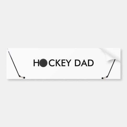 hockey dad bumper sticker (Voorkant)