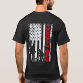 Hockey Dad Dubbelzijdig Nutrition Fact en Amerikaa T-shirt (Achterkant)