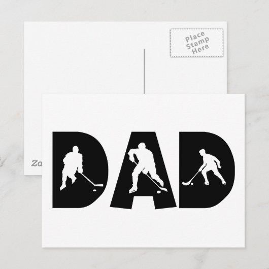 Hockey Dad Gift Briefkaart (Voorkant / Achterkant)