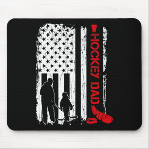 Hockey Dad Gift Hockey American Flag Muismat
