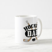 Hockey Dad Hockey Sticks and Puck Koffiemok (Voorkant rechts)