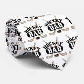 Hockey Dad Hockey Sticks and Puck Stropdas (Opgerold)