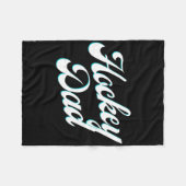 Hockey Dad Icy Script Voor Trots Rink-side Vaders Fleece Deken (Voorkant (Horizontaal))