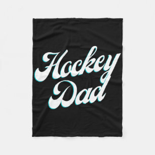 Hockey Dad Icy Script Voor Trots Rink-side Vaders  Fleece Deken