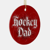 Hockey Dad Keramisch Ornament (Rechts)