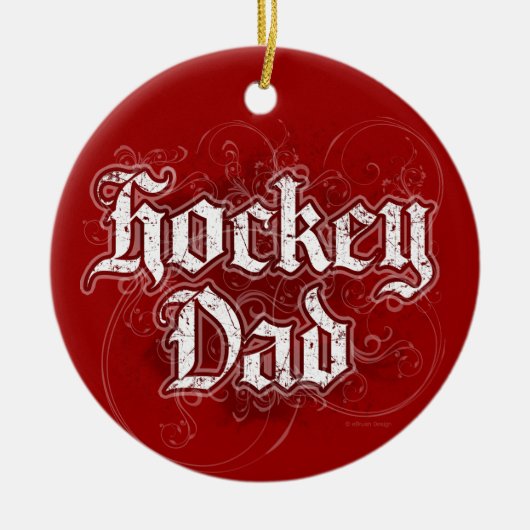 Hockey Dad Keramisch Ornament (Voorkant)