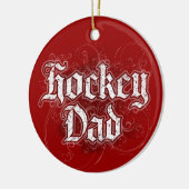 Hockey Dad Keramisch Ornament (Links)