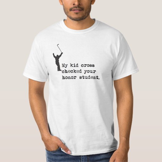 hockey dad ' my kind cross-check eerstudent ' t-shirt (Voorkant)