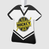 Hockey Dad Name & Number Jersey Ornament (voorkant)